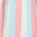 1950s Light Blue & Pink Stripe Candy Swing Dress