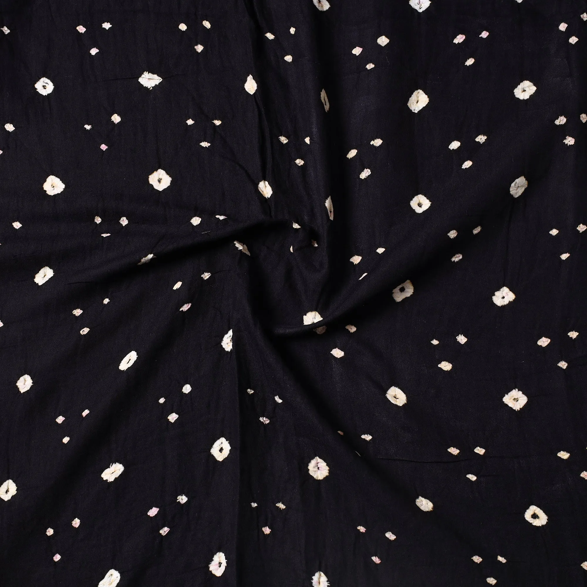 Black - Kutch Bandhani Tie-Dye Mul Cotton Precut Fabric 21