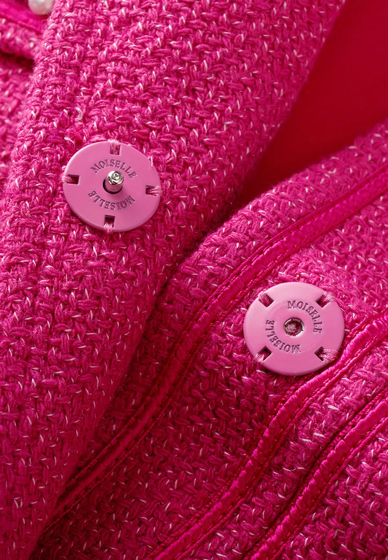 Dolly Vibrant Pink Embellished Vest