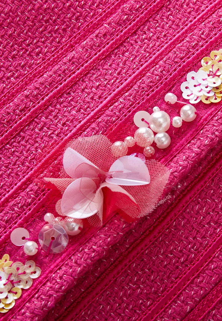 Dolly Vibrant Pink Embellished Vest