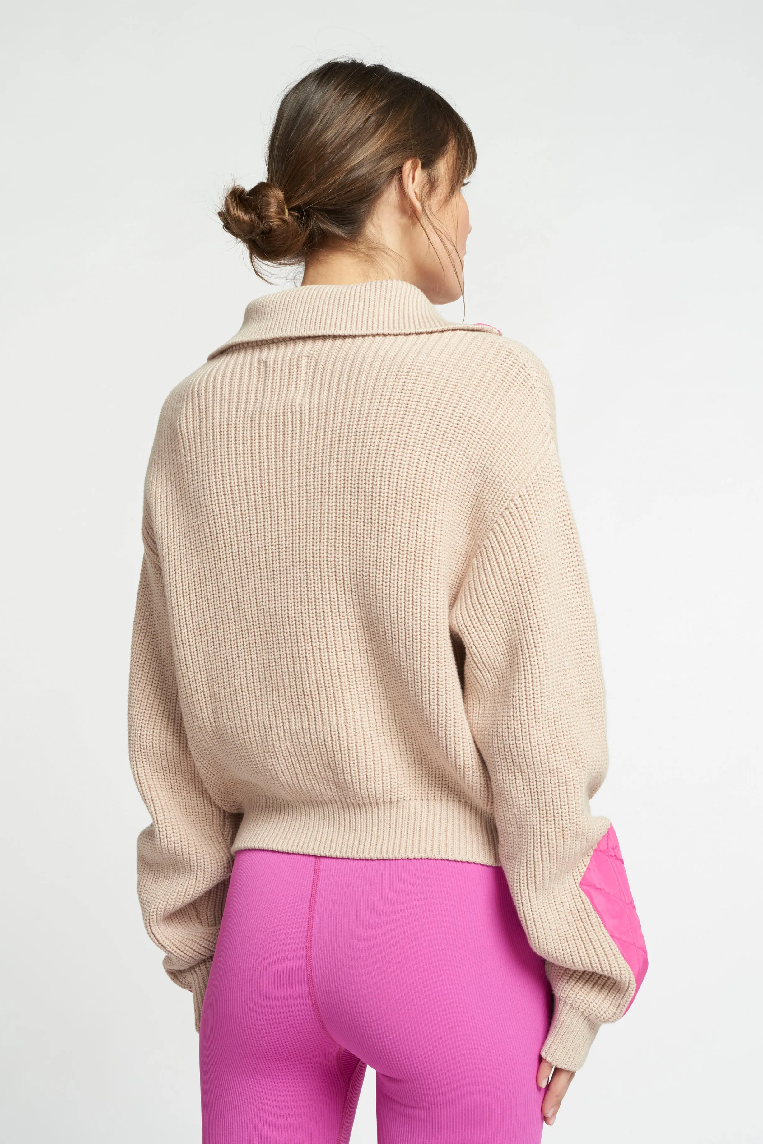Percy zip knit - Beige