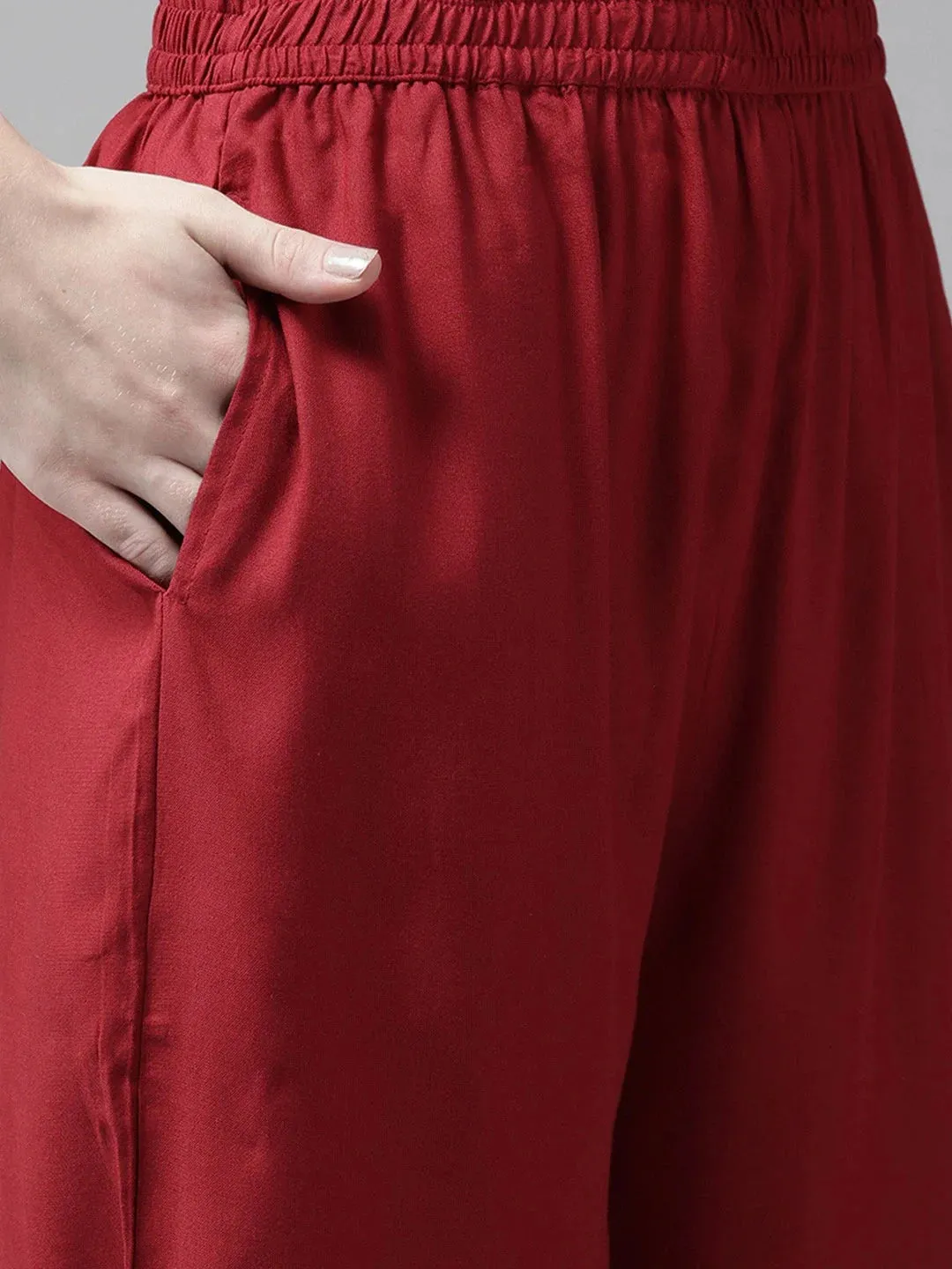 Red Kaftan Kurta Set