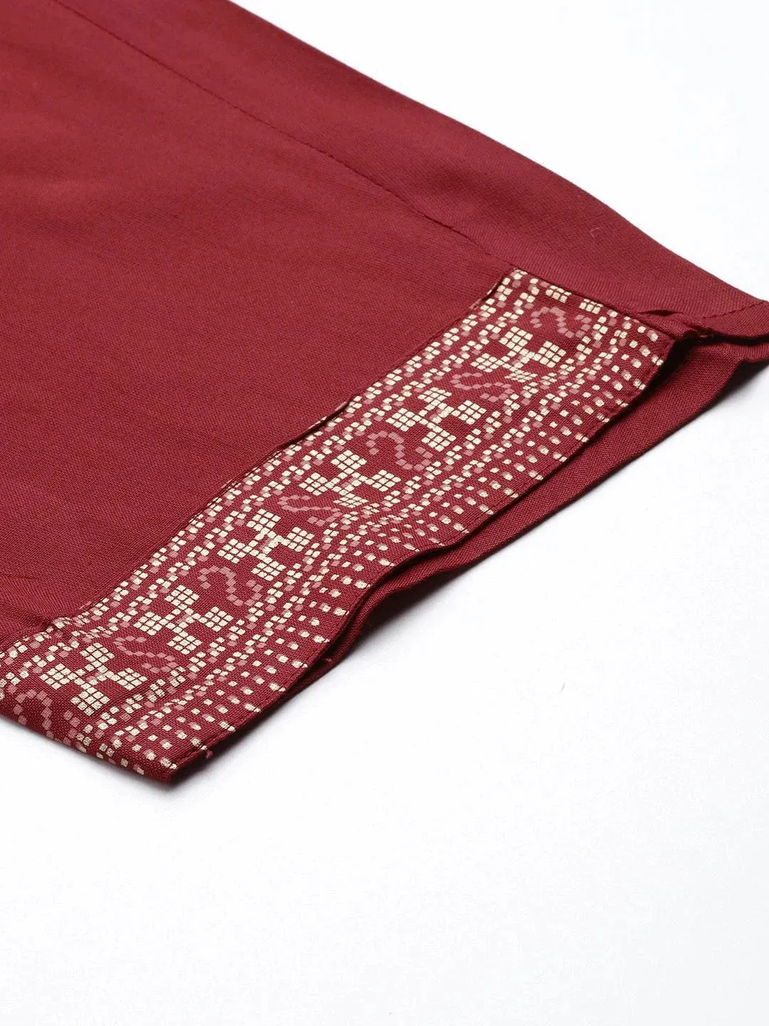 Red Kaftan Kurta Set