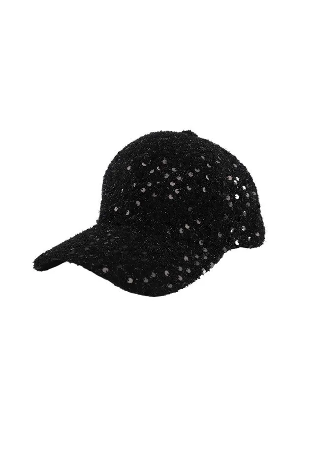 Tara Tweed Sequin Cap