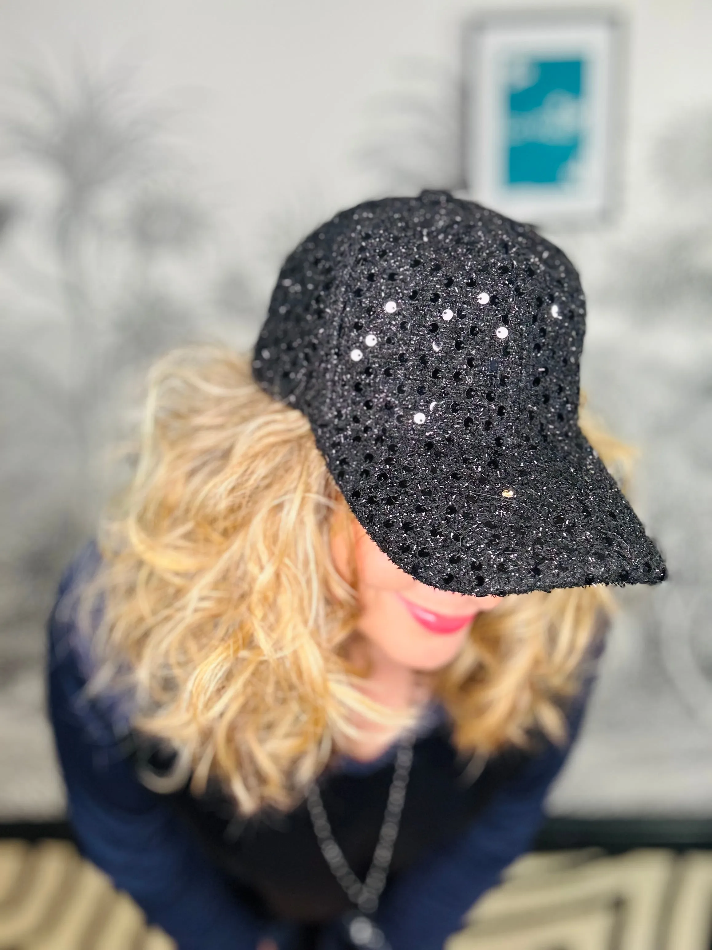 Tara Tweed Sequin Cap