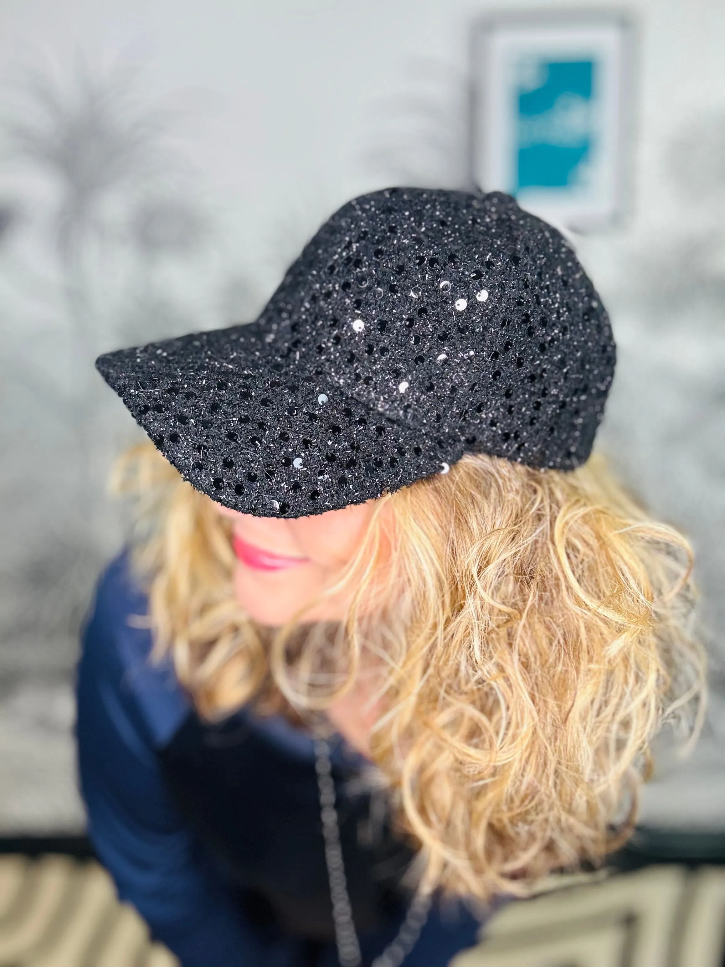 Tara Tweed Sequin Cap